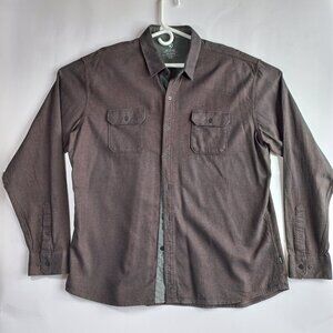 Kuhl long sleeve 2xl men size xxl flannel khul dark brick color botton up kule
